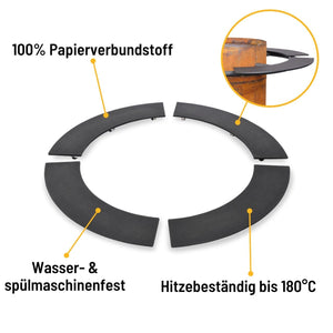 Moesta Bandit Estantes para chimeneas PaperPlank negro 4 piezas