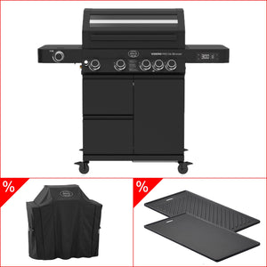 Rösle Videro Pro G4-SB smart Vario+ 50mbar Bundle inkl. GRATIS Abdeckhaube und Grillplatte, eckig