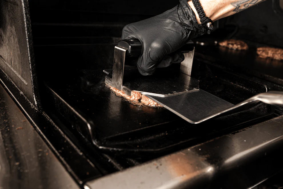 Broil King Smash stainless steel burger press