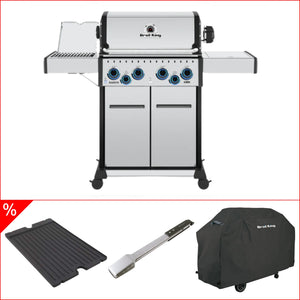 Broil King Baron S 490 IRX Gasgrill (2026) – Set inkl. Infrarot-Brenner, Abdeckhaube, Grillzange & Gussplatte