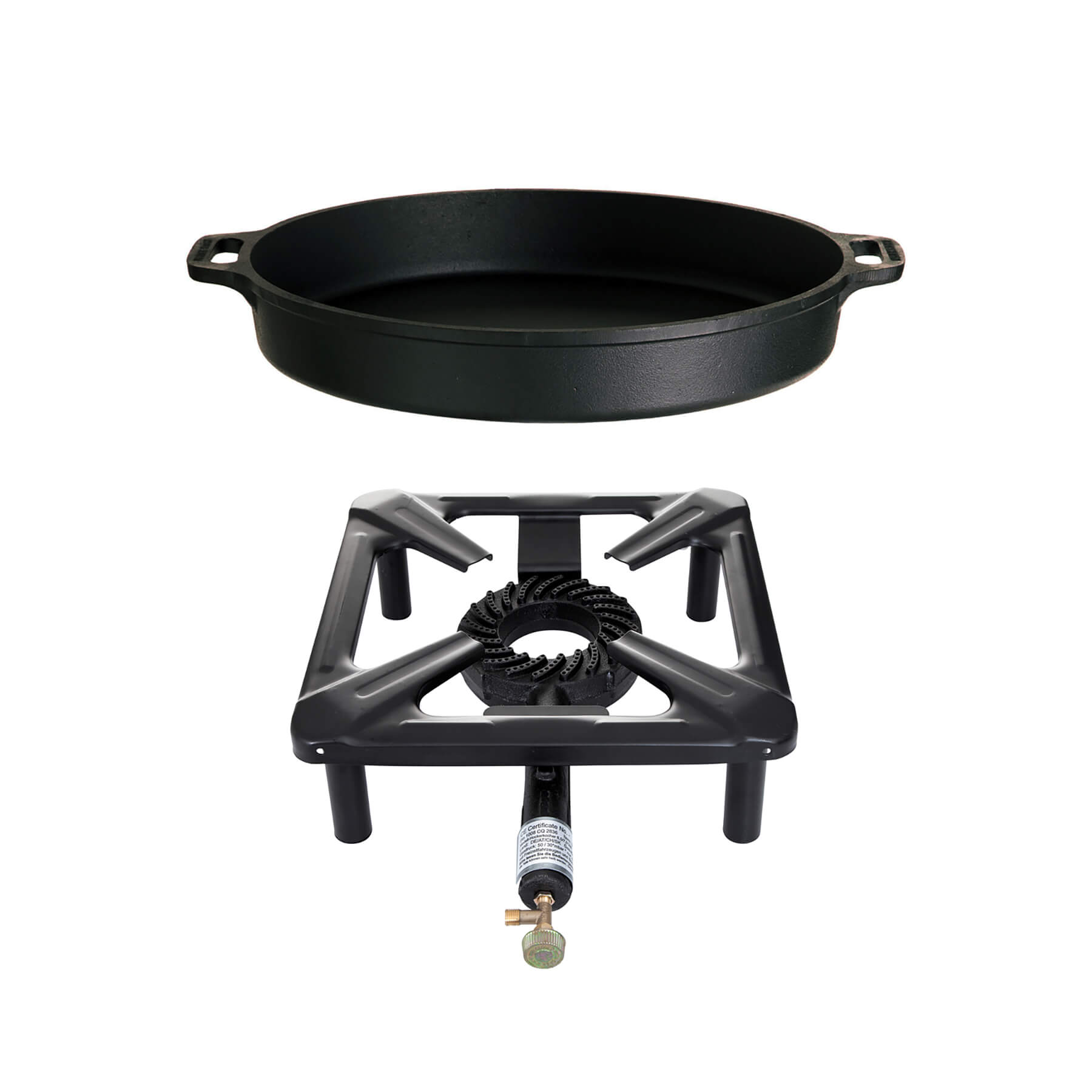 Set da cucina ALL'GRILL grande, con padella in ghisa Ø50cm - senza pilota di sicurezza