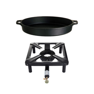 ALL'GRILL stool stove set large, with cast iron pan Ø50cm - without safety pilot