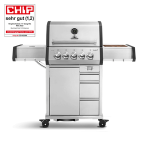 Burnhard EARL Premium-Gasgrill 3-Brenner Edelstahl mit Edelstahlrost