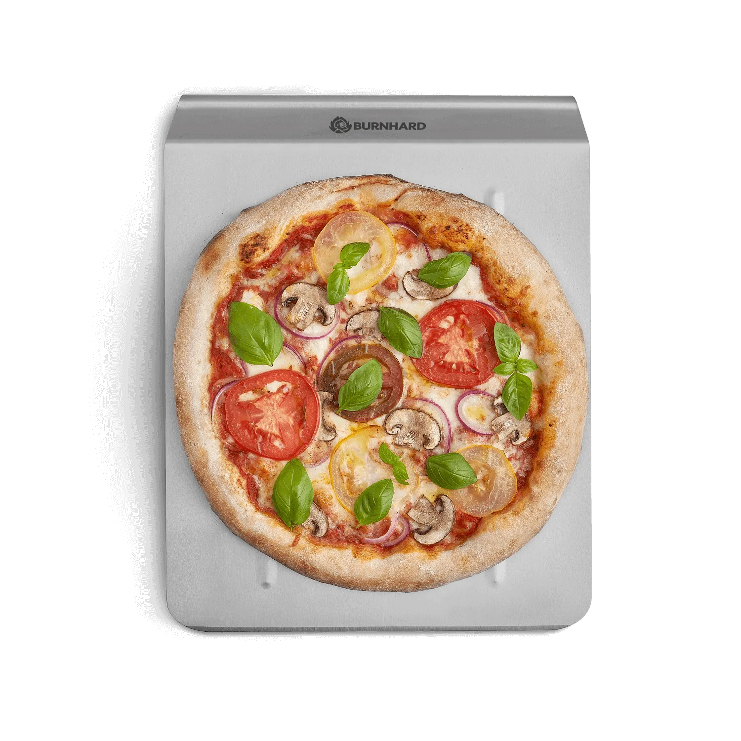 Burnhard Pizzastein mit Pizzaschaufel | 38 x 30 x 1,5 cm