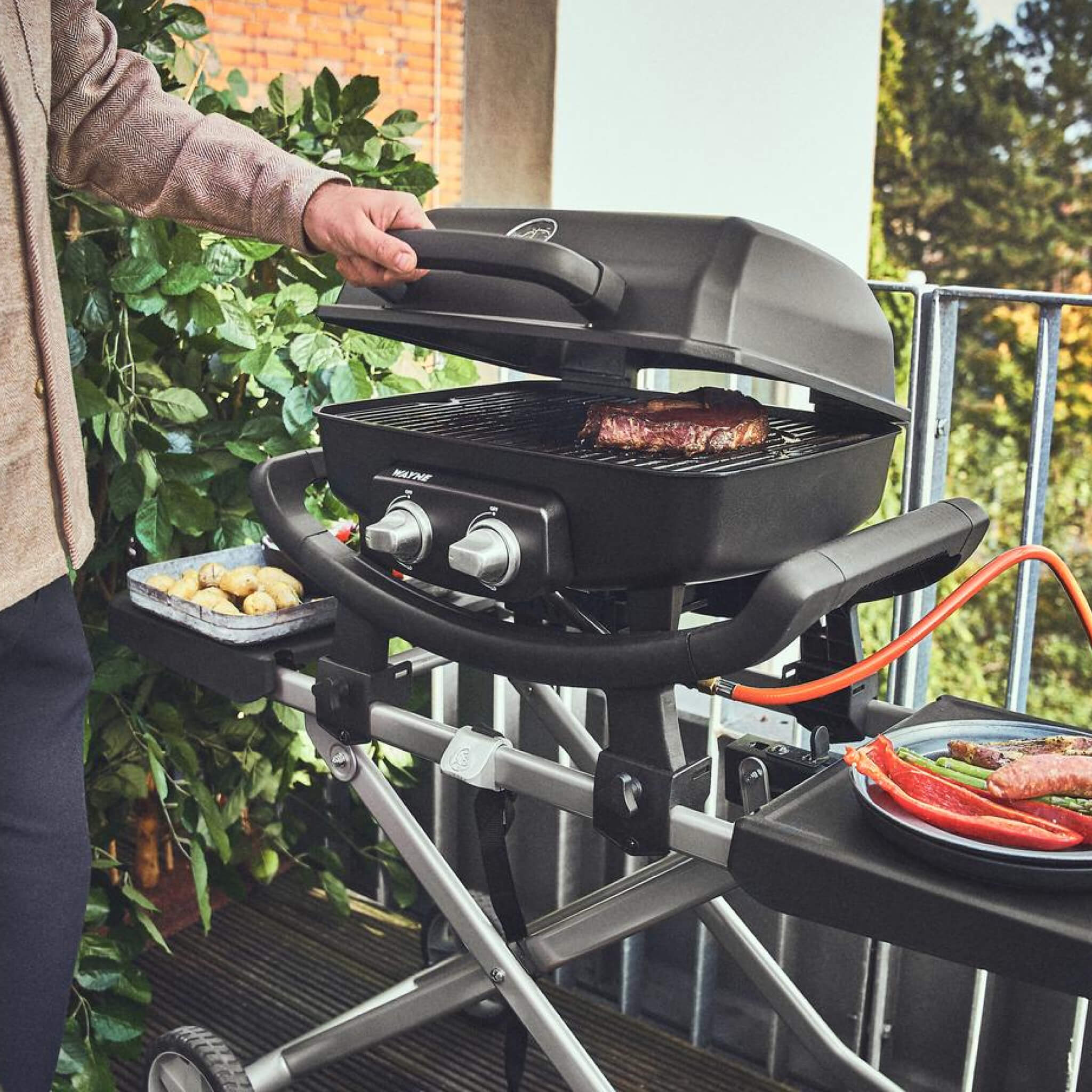 Burnhard WAYNE Rollwagen für Balkongrill