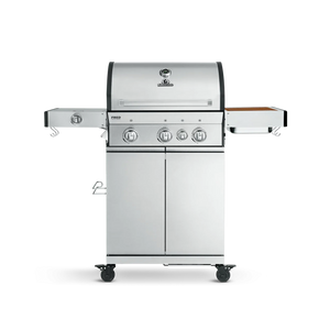 Burnhard FRED Deluxe Gasgrill 3-Brenner Edelstahl mit Edelstahlrost (Series 3)