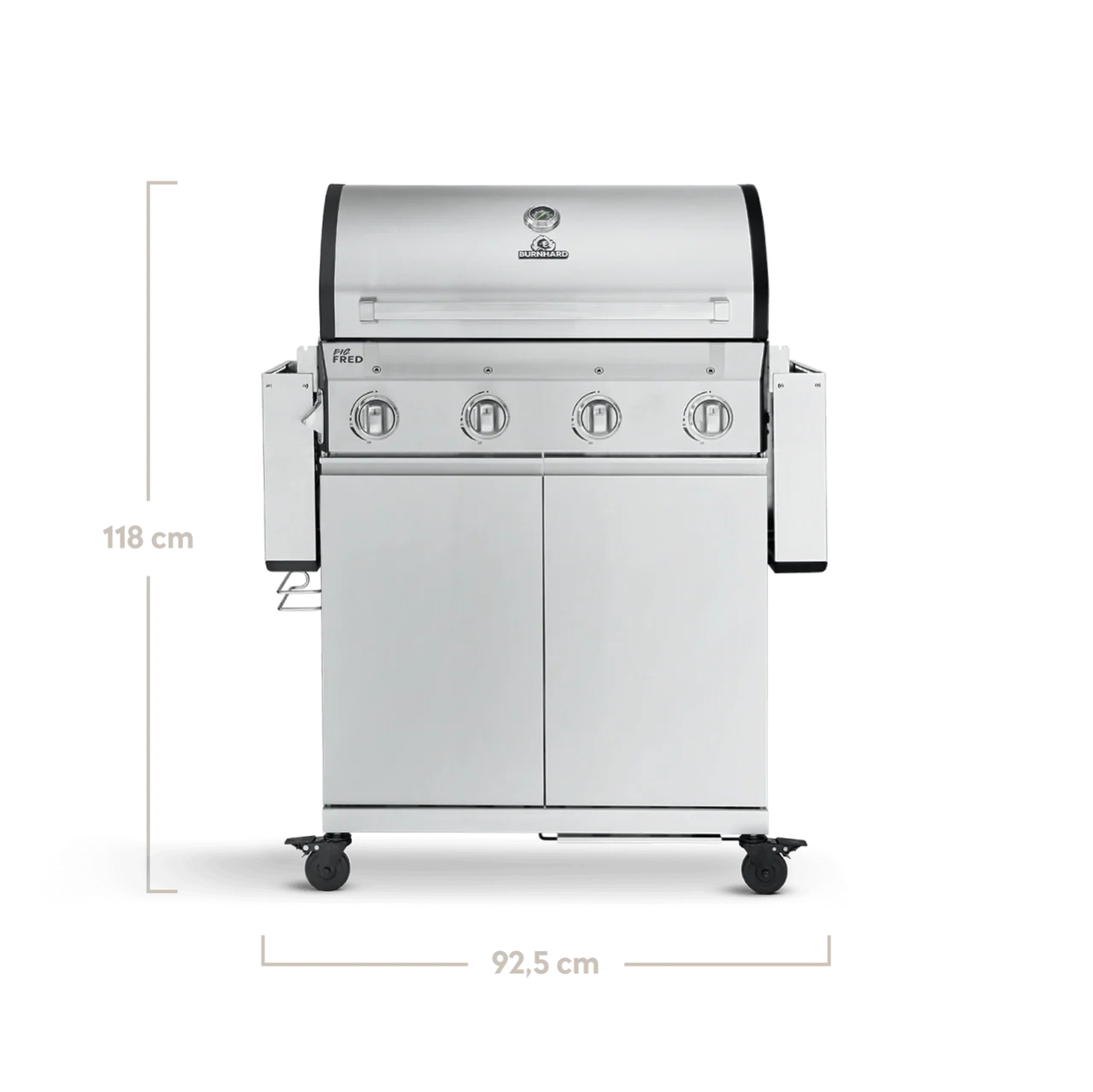 Burnhard Big FRED Basic Gasgrill 4-Brenner mit Gusseisenrost