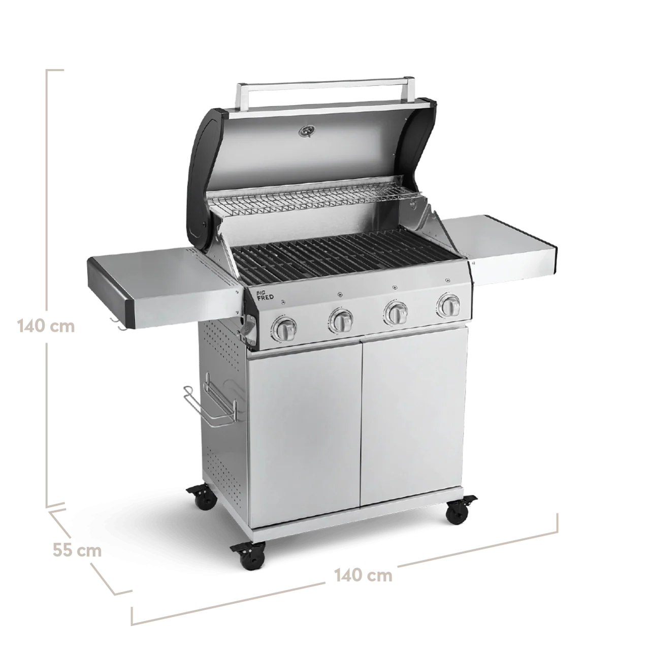 Burnhard Big FRED Basic Gasgrill 4-Brenner mit Edelstahlrost