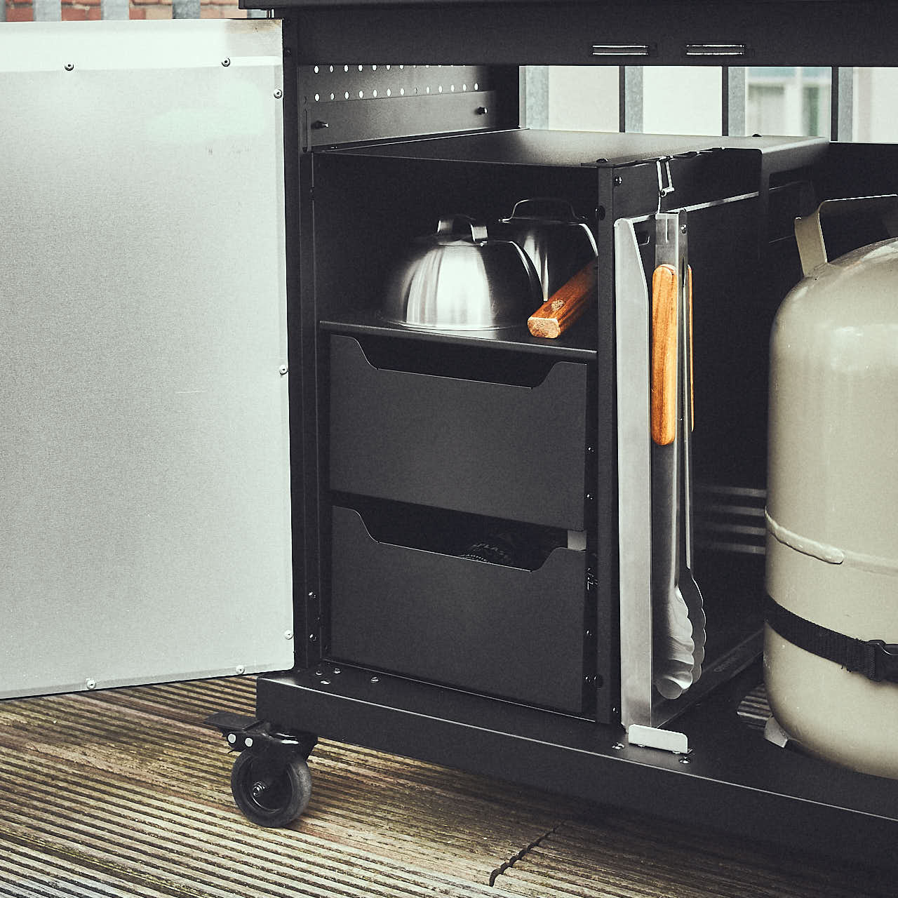 Burnhard Einbauregal für Gasgrill FRED 30 cm