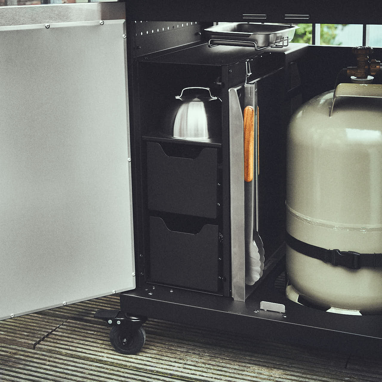 Burnhard Einbauregal für Gasgrill FRED 20 cm