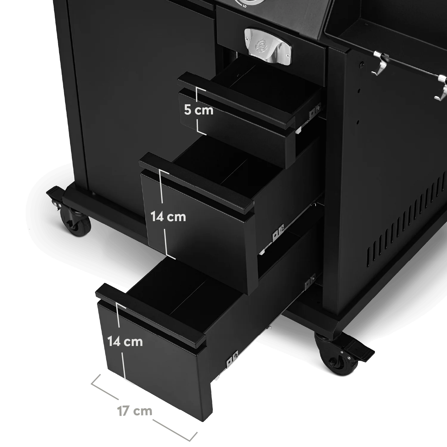 Burnhard EARL Premium-Gasgrill 3-Brenner Black Edition mit Gusseisenrost