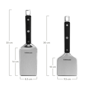 Burnhard Plancha Set mit 2tlg. Grillspachtel und Grillschaber Earl
