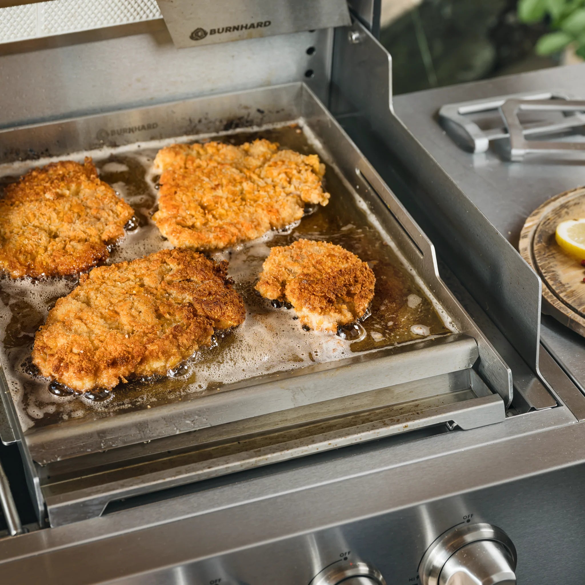 Burnhard Premium Plancha Set mit 2tlg. Grillspachtel und Grillschaber - Fred
