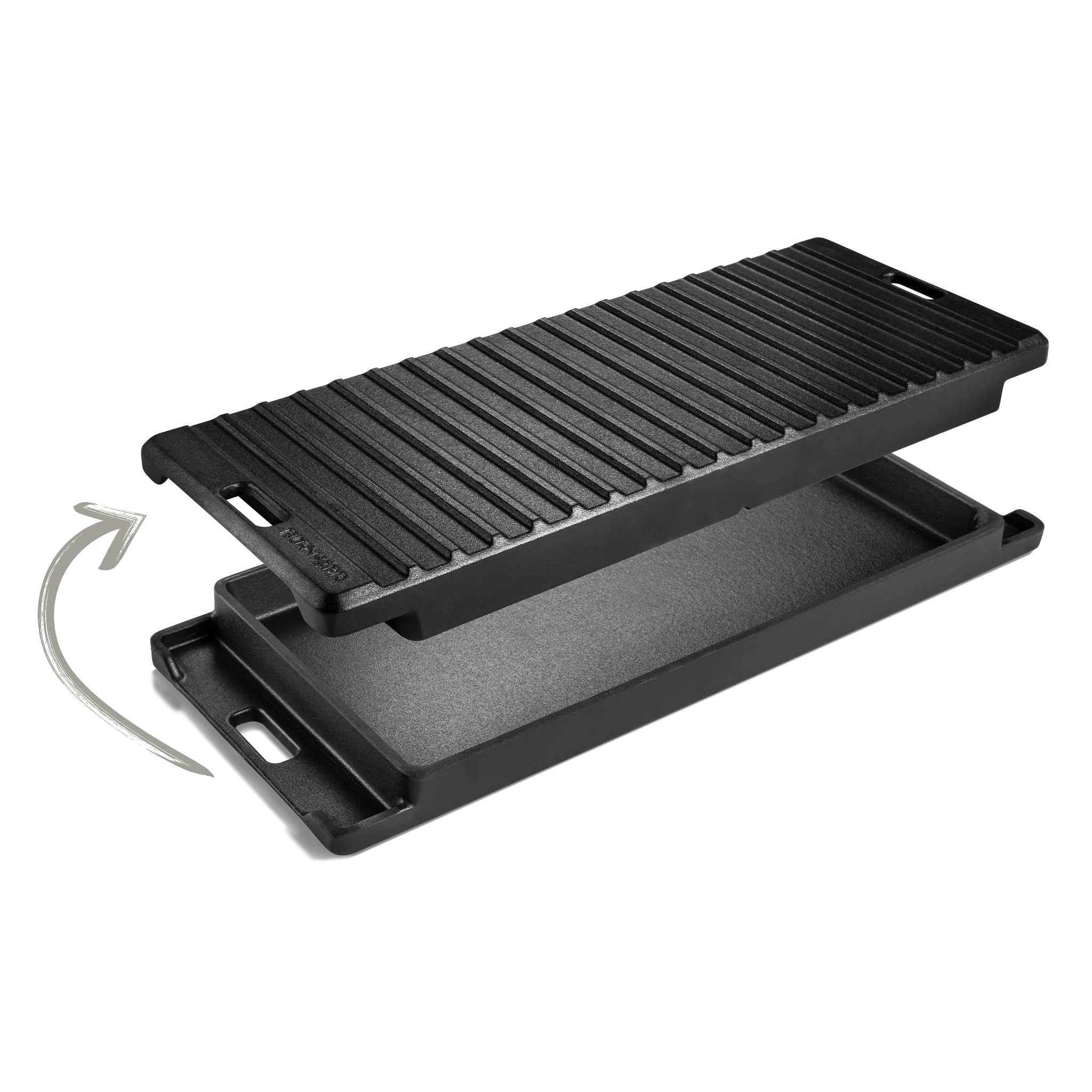 Burnhard GRANT Grillplatte Gusseisen 2-in-1