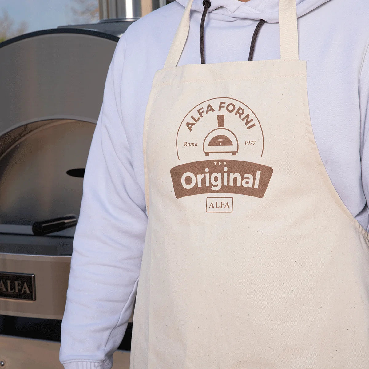 Delantal de cocina "original" Alfa Forni, Delantal Alfa Original, beige