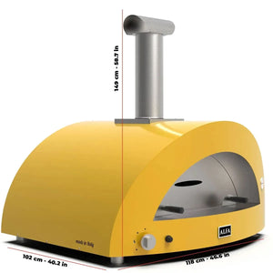 Alfa Forni Moderno 5 Pizze, gas/híbrido, rojo