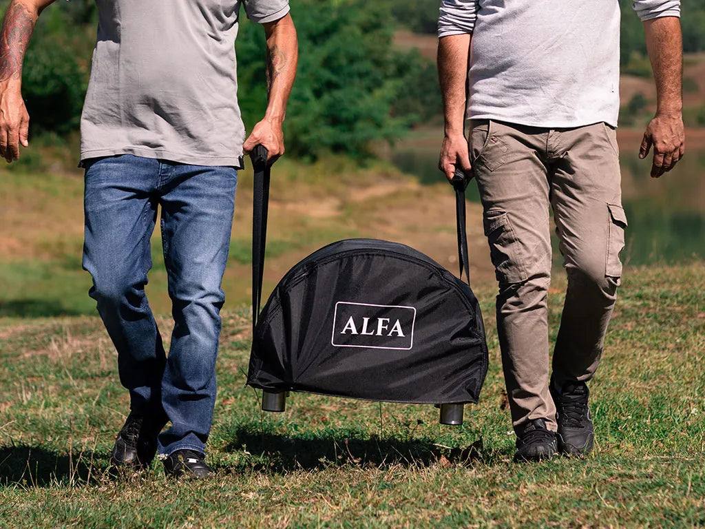 Alfa Forni Moderno 1 Pizza, madera, rojo