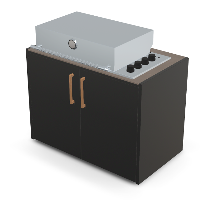 Brabura Box-Q 4-burner stainless steel