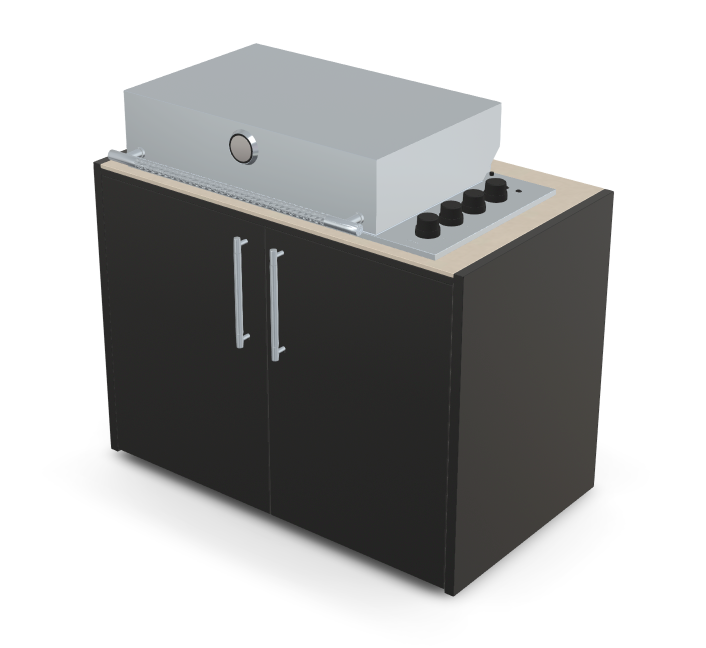 Brabura Box-Q 4-burner stainless steel