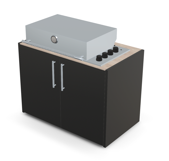 Brabura Box-Q 4-burner stainless steel