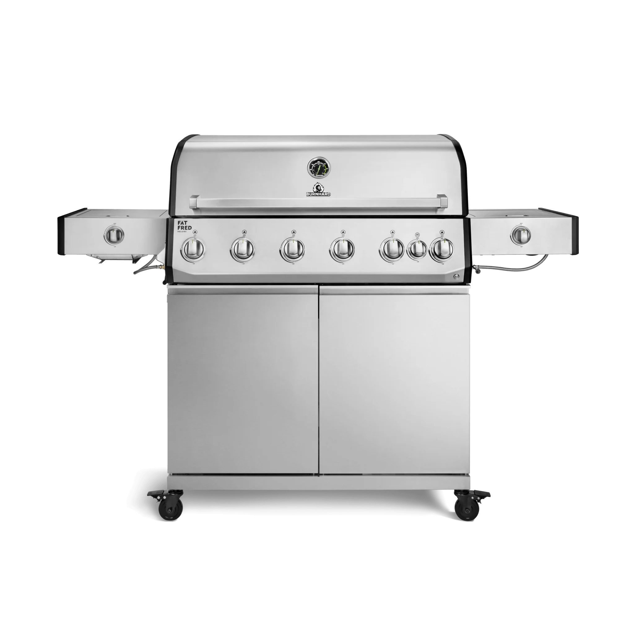 Burnhard Fat FRED Deluxe Gasgrill 6-Brenner Edelstahl mit Edelstahlrost Series 4