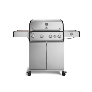 Burnhard Big FRED Deluxe Gasgrill Edelstahl 4-Brenner mit Gusseisenrost Series 4