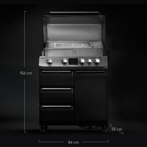 Burnhard GRANT Base - Modularer Gasgrill 4-Brenner mit Schubladen und Edelstahlrost