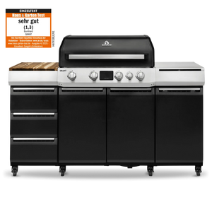 Burnhard GRANT Pro - Modularer Gasgrill 4-Brenner mit Türen und Edelstahlrost