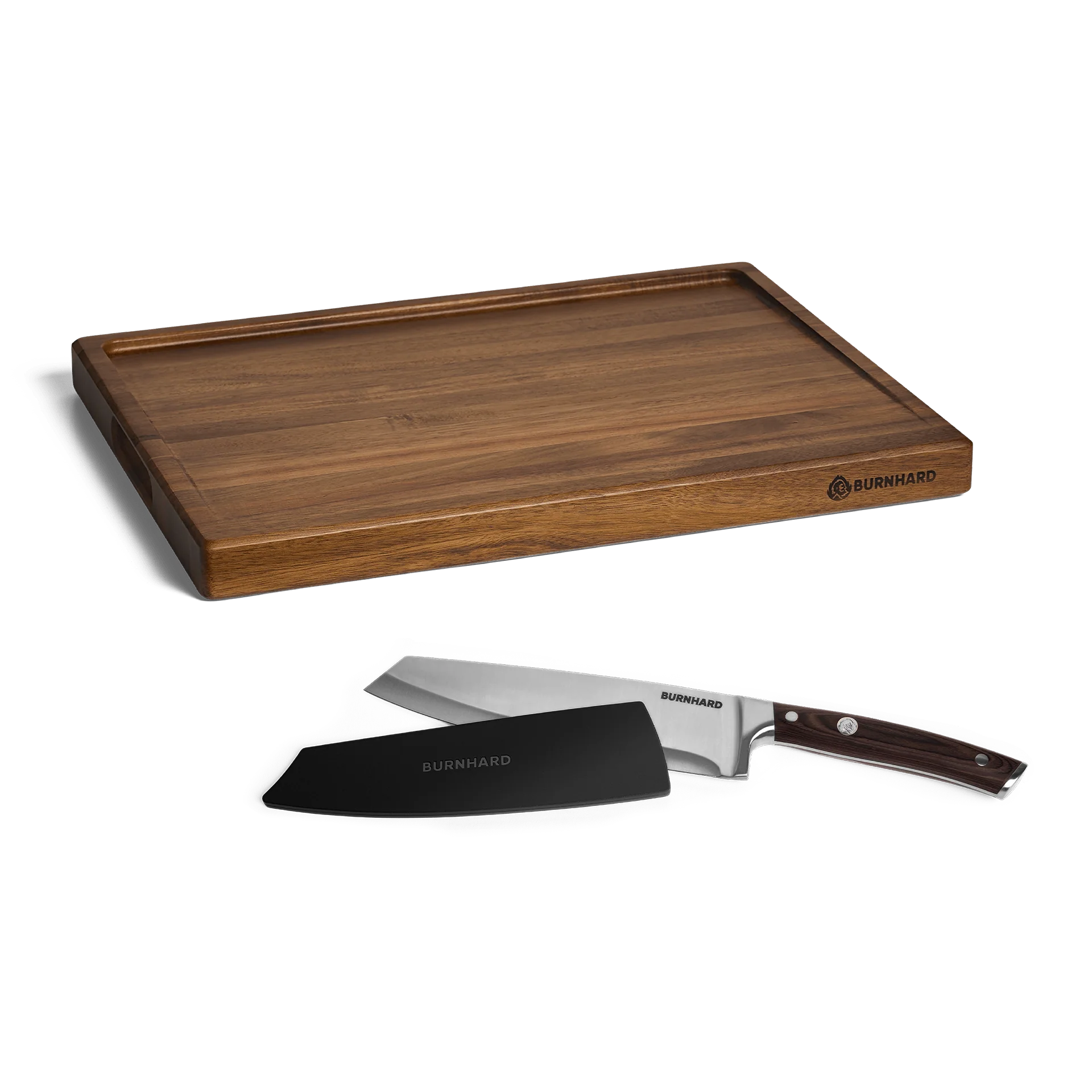 Burnhard Schneidebrett Akazienholz mit RAGNAR Küchenmesser