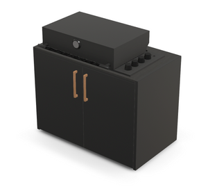 Brabura Box-Q 4 fuegos negro | Último modelo en acero inoxidable