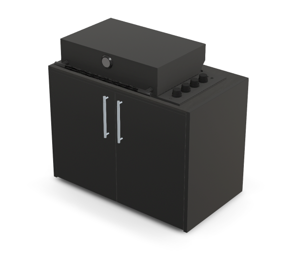 Brabura Box-Q 4 fuegos negro | Último modelo en acero inoxidable