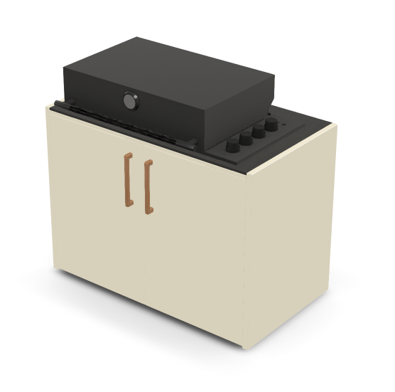 Brabura Box-Q 4 fuegos negro | Último modelo en acero inoxidable