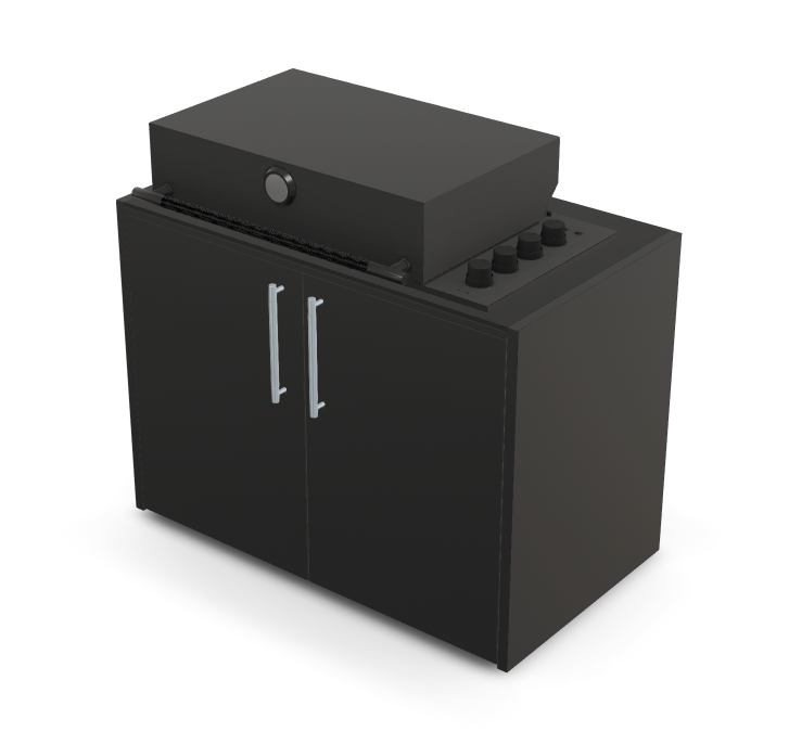 Brabura Box-Q 4 fuegos negro | Último modelo en acero inoxidable