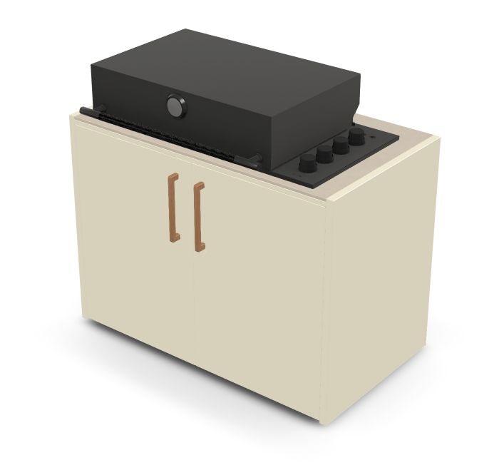 Brabura Box-Q 4 fuegos negro | Último modelo en acero inoxidable