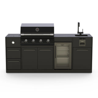 Cocina exterior con barbacoa