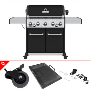 Broil King Baron 590 incl. bandeja de inserción, ruedas premium y espetón para asar