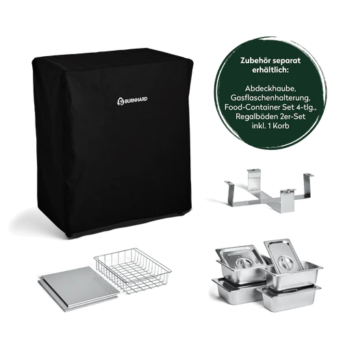 Burnhard Edelstahl Grill Beistellwagen