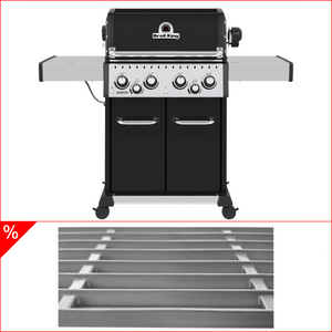 Broil King Baron 490 incl. asador giratorio y parrilla de acero inoxidable fundido