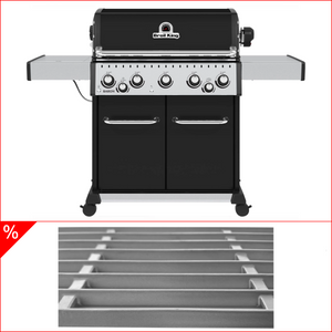 Broil King Baron 590 incl. asador giratorio y parrilla de acero inoxidable fundido