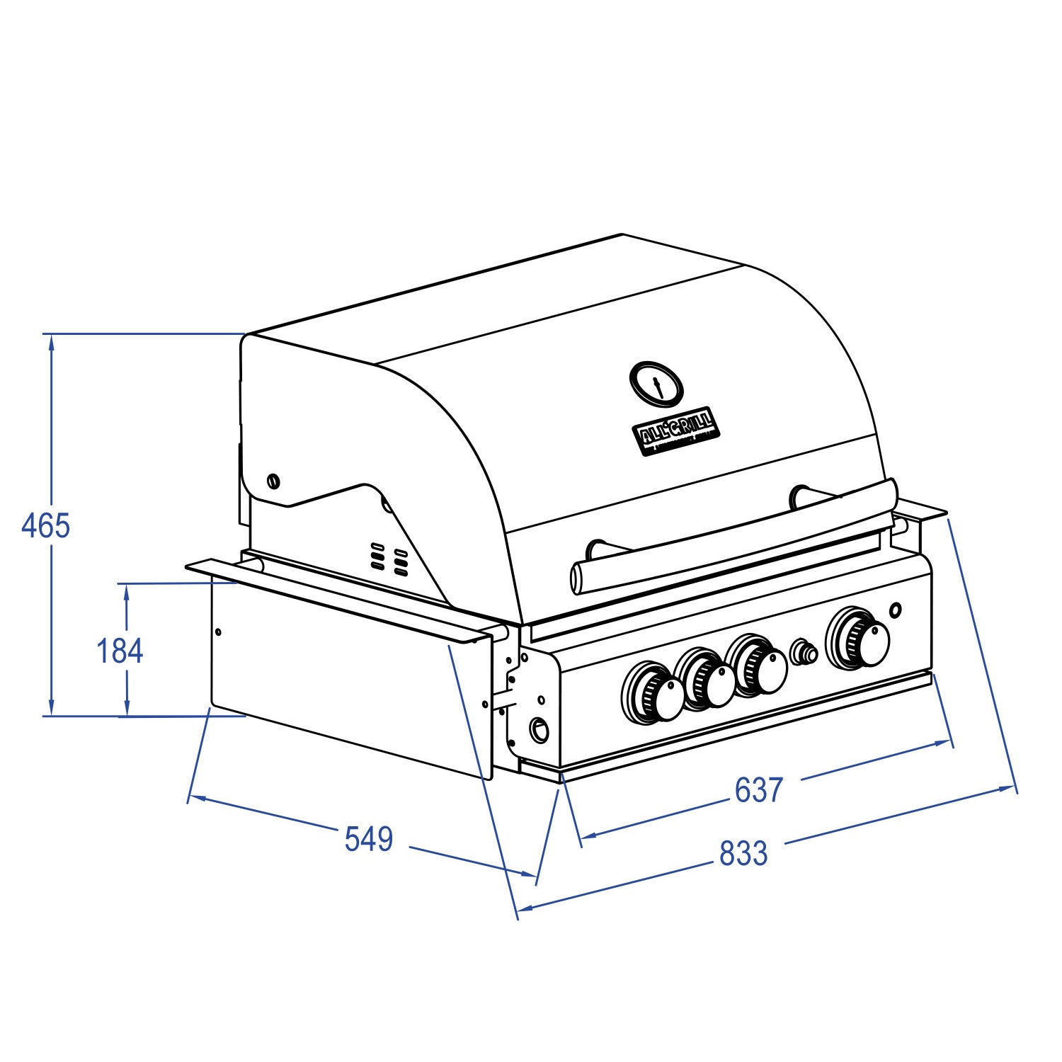 ALL'GRILL Chef M Built-In Nero