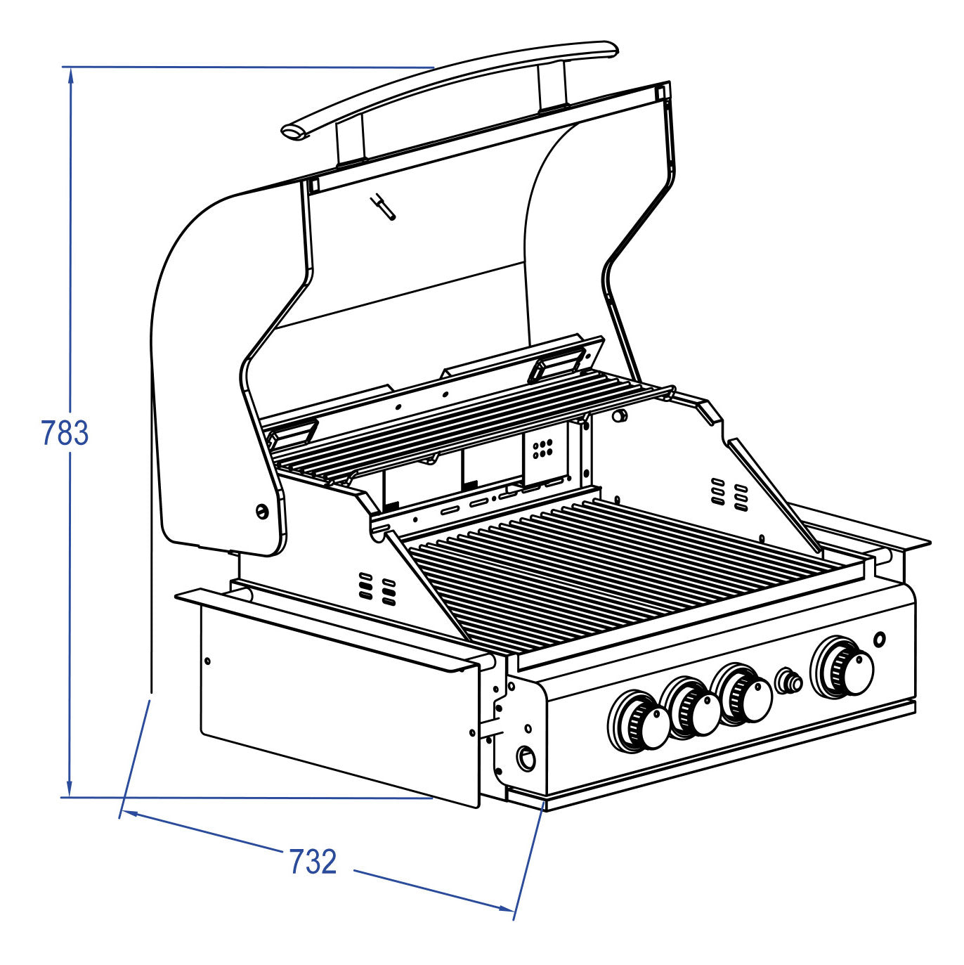 ALL'GRILL Chef M Built-In Nero