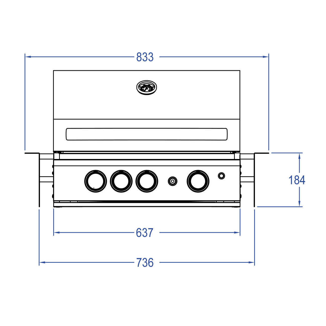 ALL'GRILL Chef M Built-In Nero
