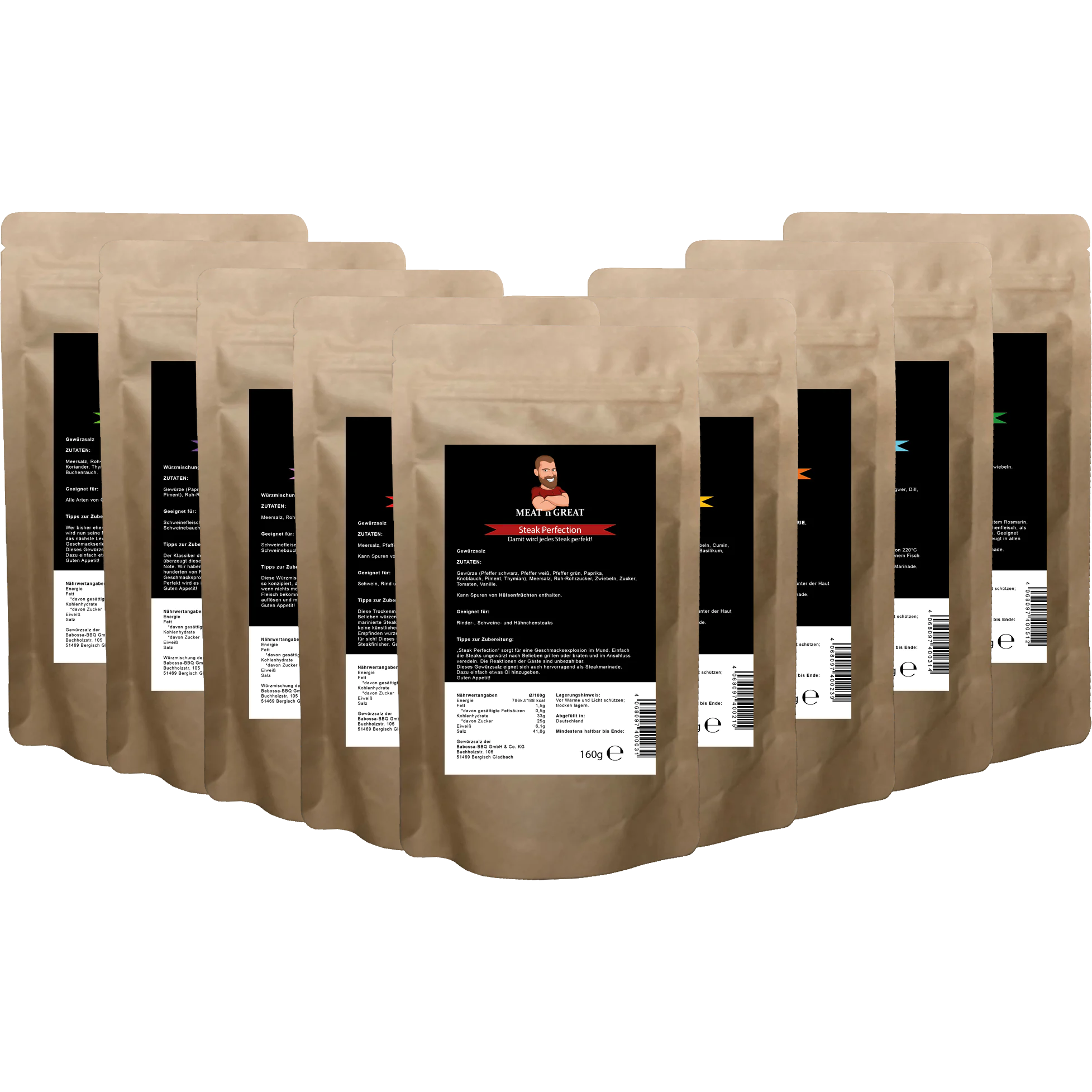 Meat 'n' Great Rubs & Würzmischungen Nachfüllset | 9Stk.