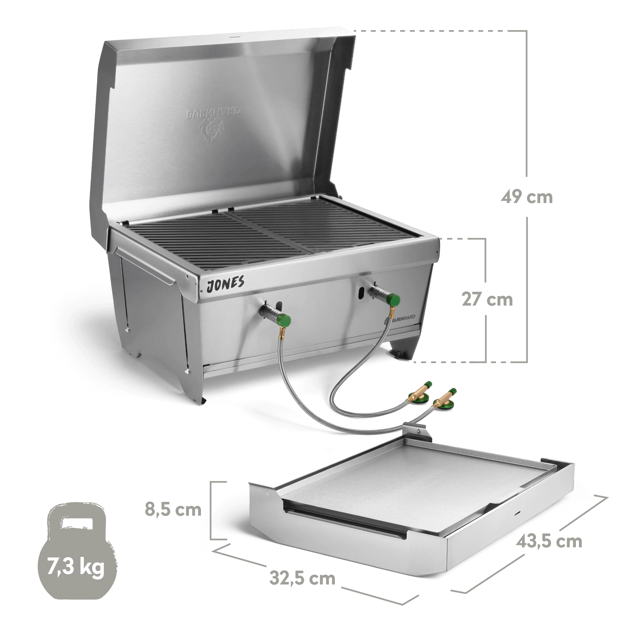 Burnhard JONES Campinggrill 2-Brenner