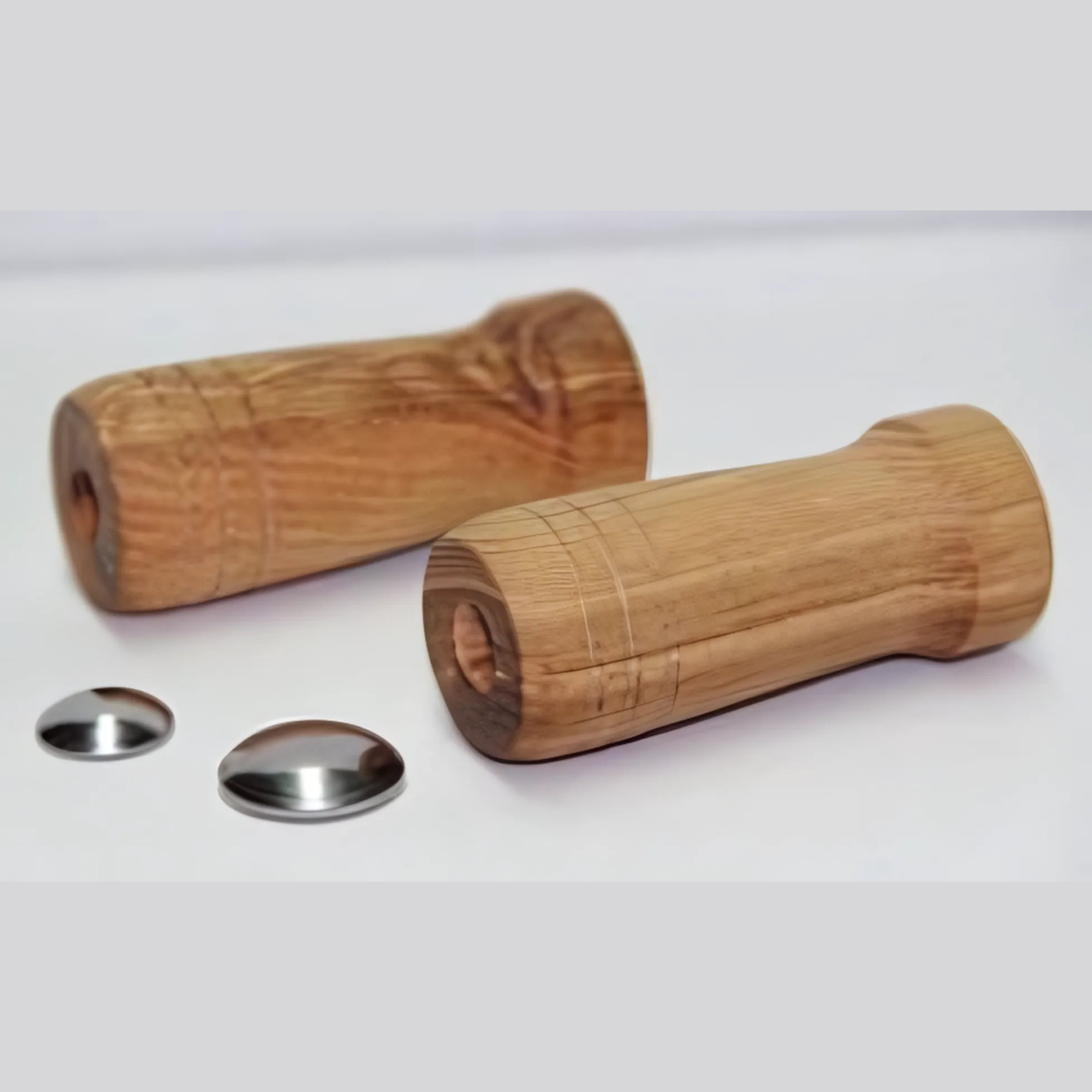 JOE's Barbeque Holzgriffe kurz (12 er Bohrung), inkl. Befestigungskappen