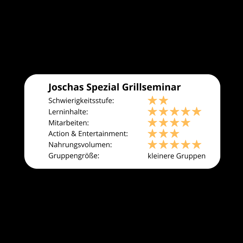 Joschas Spezial Seminar evaluation