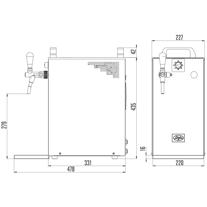 System dozujący Lindr, kontakt 40/K Green Line