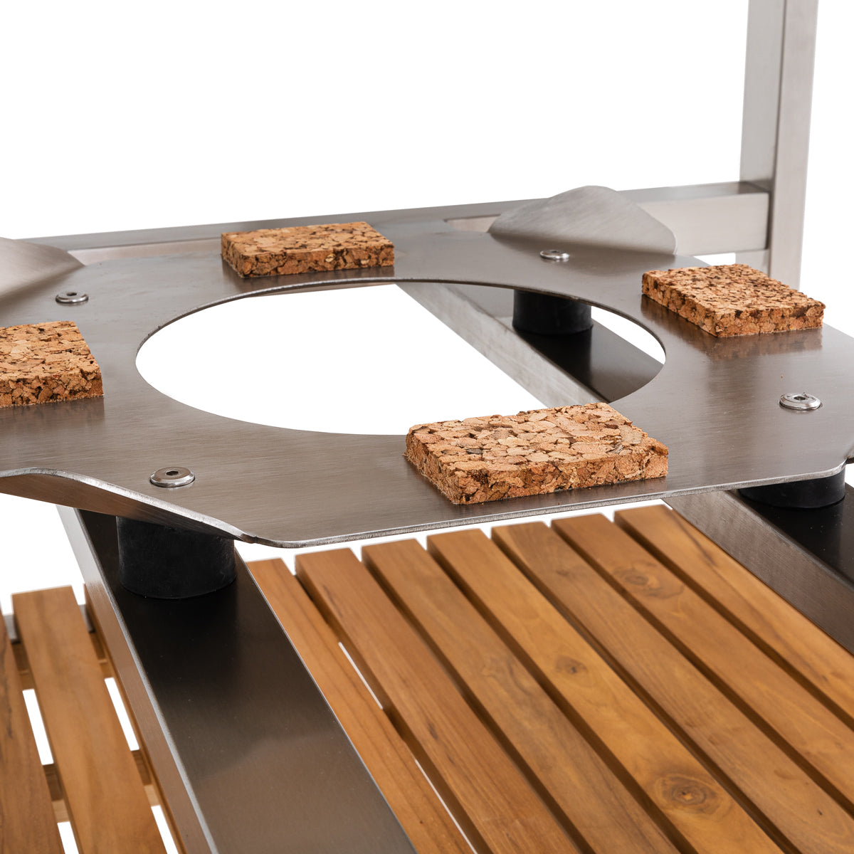 Monolith buggy made of stainless steel & teak, LeChef