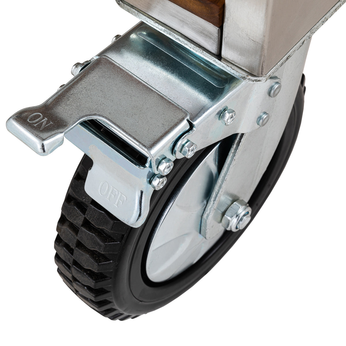 Monolith buggy made of stainless steel & teak, LeChef