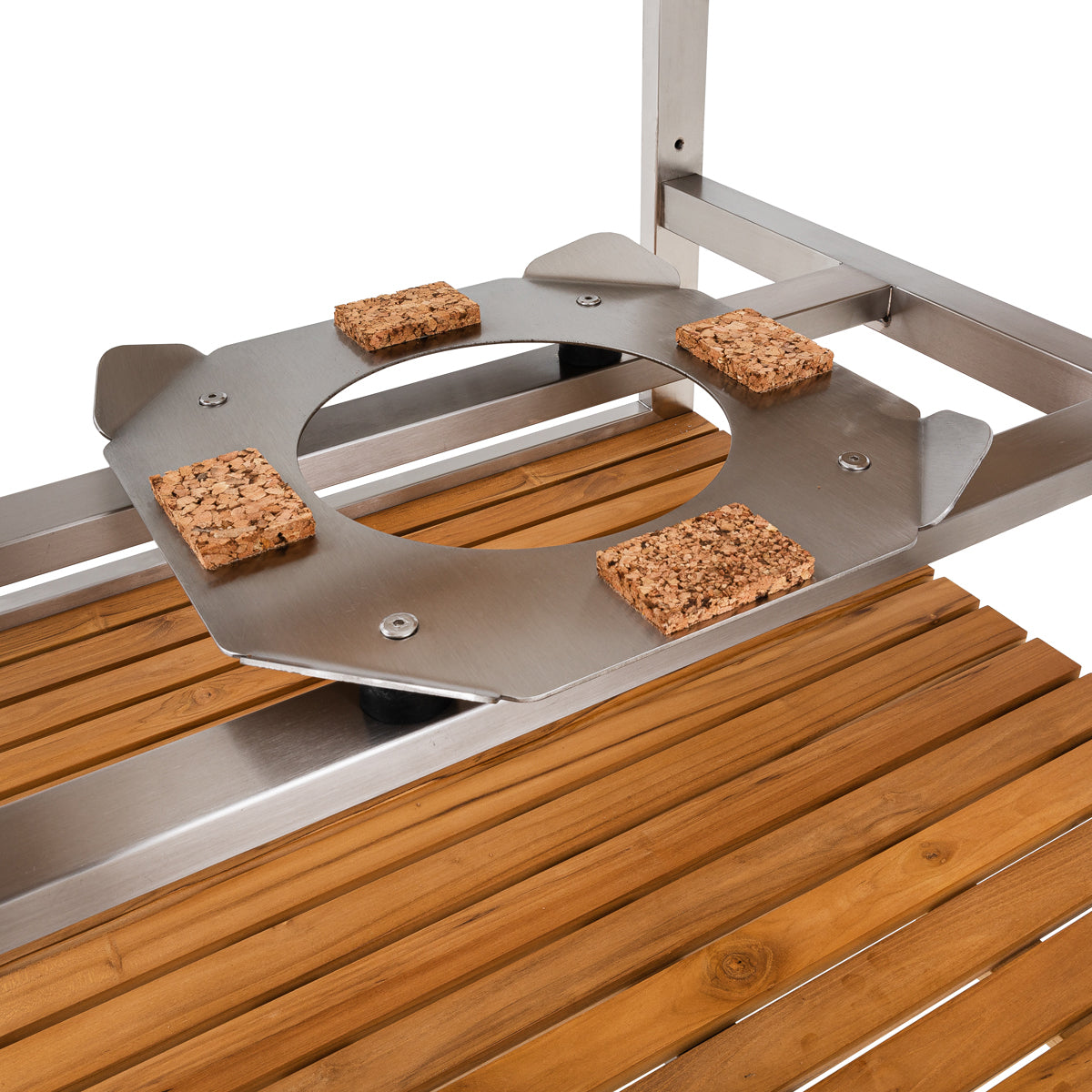 Monolith buggy made of stainless steel & teak, LeChef